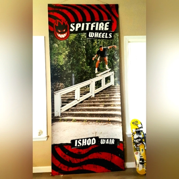 Spitfire Other - SPITFIRE WHEELS SKATEBOARD BANNER ☆BRAND NEW☆ HUGE